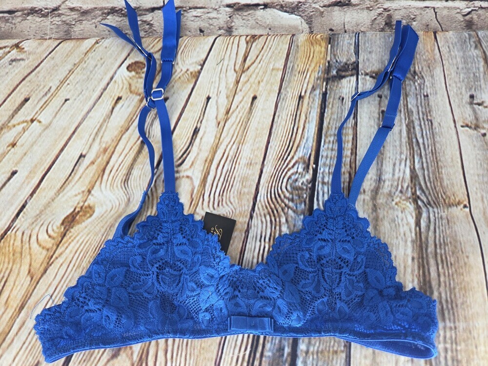 Fredricks Of Hollywood Jessica Bra NEW Small/Medium Blue